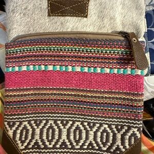 Myra Bag Pink and Brown Crossbody